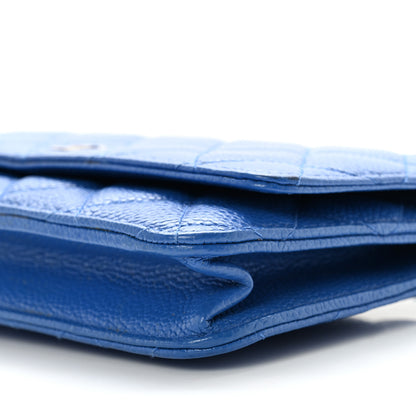 Chanel Caviar Quilted Wallet On Chain WOC Blue 10 of 12