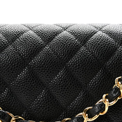 Chanel Caviar Quilted Medium Double Flap Black 8 of 11
