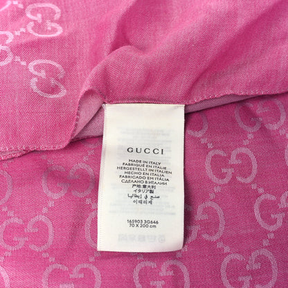 Gucci Wool Silk GG Monogram GGNat Scarf  Roseate 4 of 4