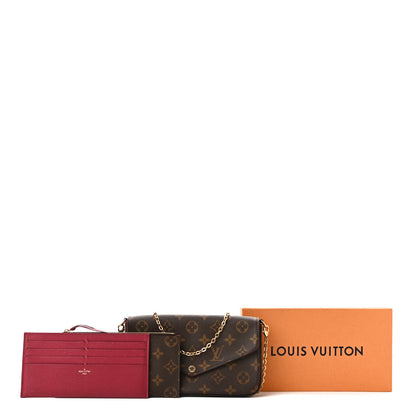 Louis Vuitton Monogram Pochette Felicie Chain Wallet Fuchsia 13 of 13