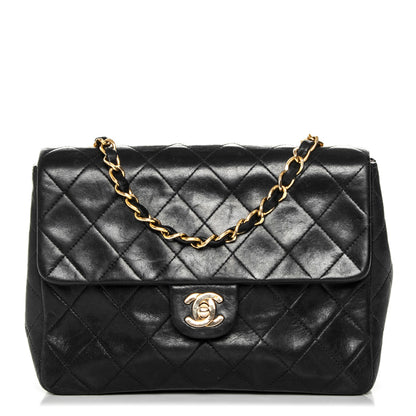 Chanel Lambskin Quilted Small Single Flap Black 1 of 8