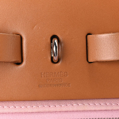 Hermes Vache Hunter Toile Herbag Zip 31 PM Rose Sakura 6 of 10