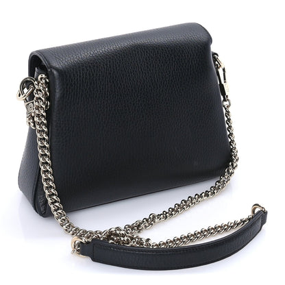 Gucci Dollar Calfskin Interlocking G Crossbody Bag Black 2 of 7