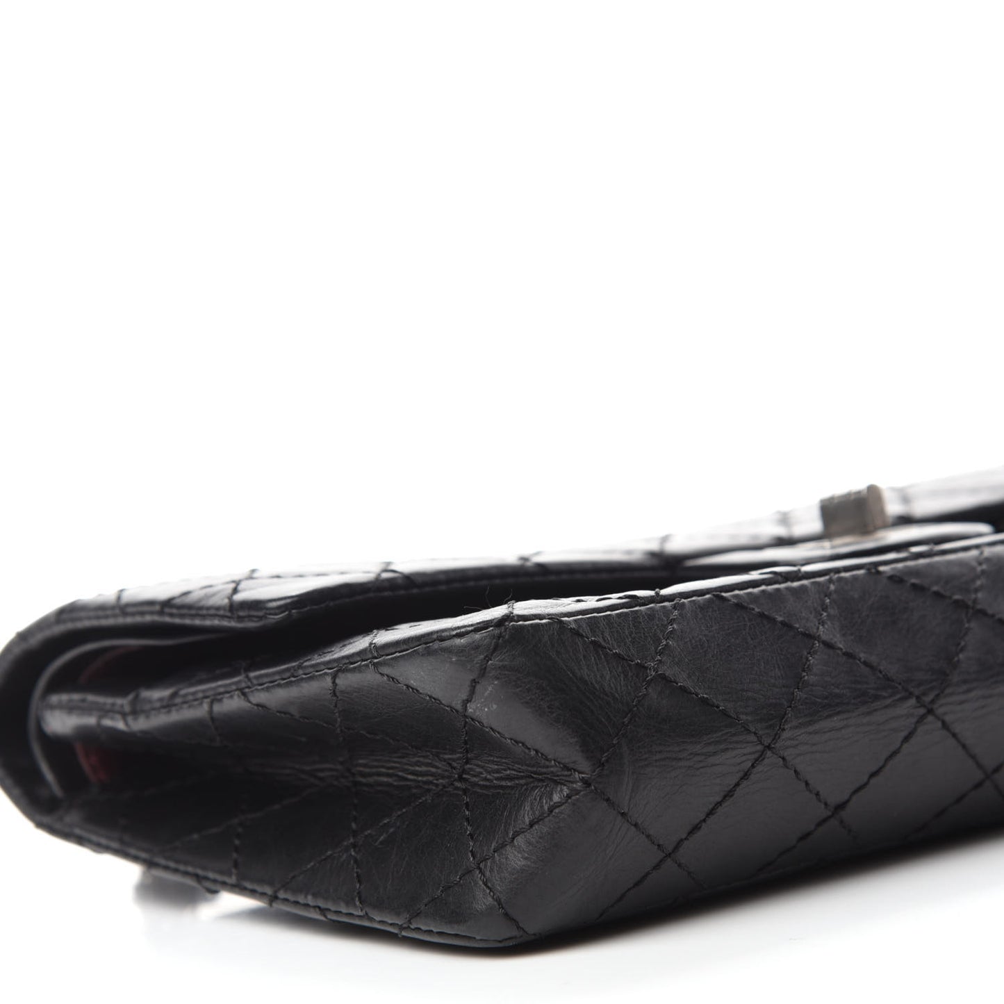 Aged Calfskin Quilted 2.55 Reissue 225 Flap Black