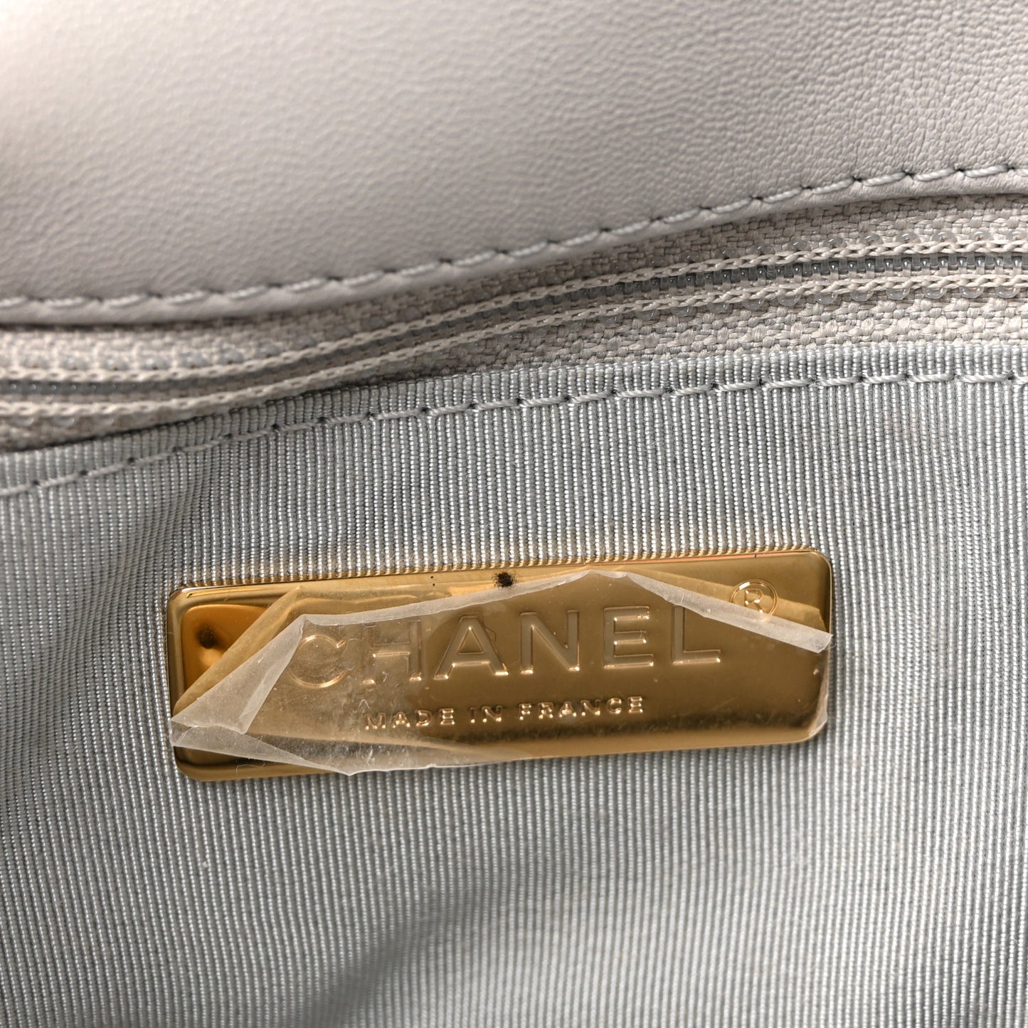 Lambskin Quilted Medium Chanel 19 Flap Grey