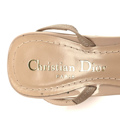 Christian Dior Patent Calfskin C'est Dior 80mm Slingback Sandals 37  Chair 7 of 8