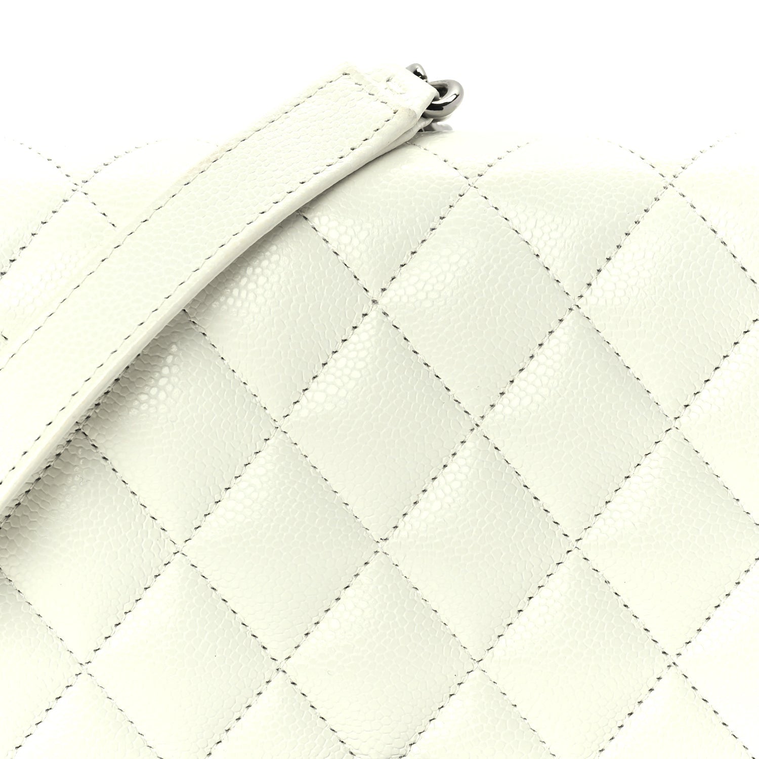 Chanel Caviar Quilted Boy Wallet On Chain WOC White 7 of 9