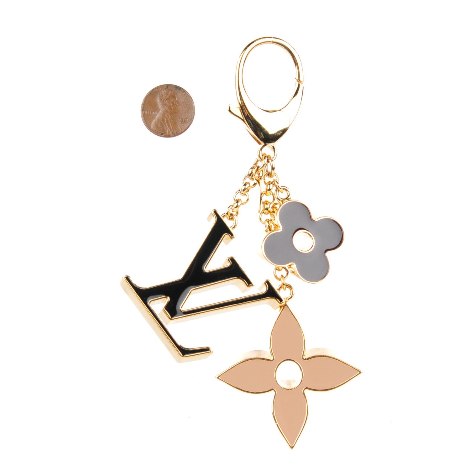 Louis Vuitton Fleur De Monogram Bag Charm Dore 4 of 10