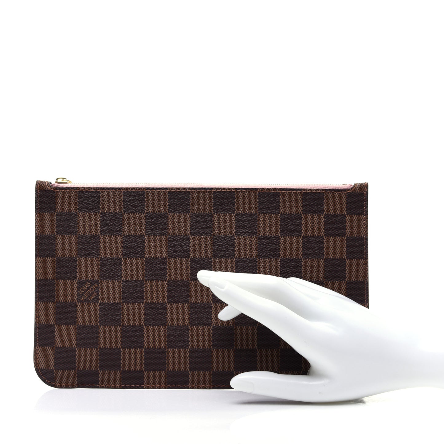 Damier Ebene Neverfull MM GM Pochette Rose Ballerine
