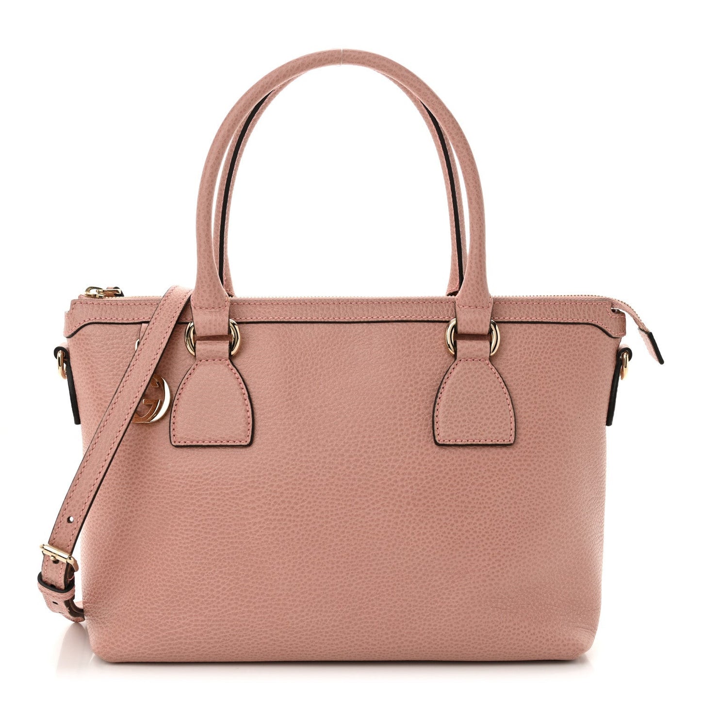 Dollar Calfskin GG Charm Satchel Soft Pink