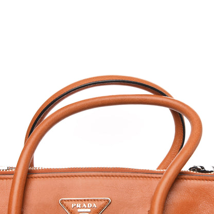 Prada Glace Calf Twin Pocket Tote Orange 7 of 10