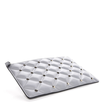 Valentino Garavani Nappa Candystud Zip Pouch Pastel Grey 4 of 8