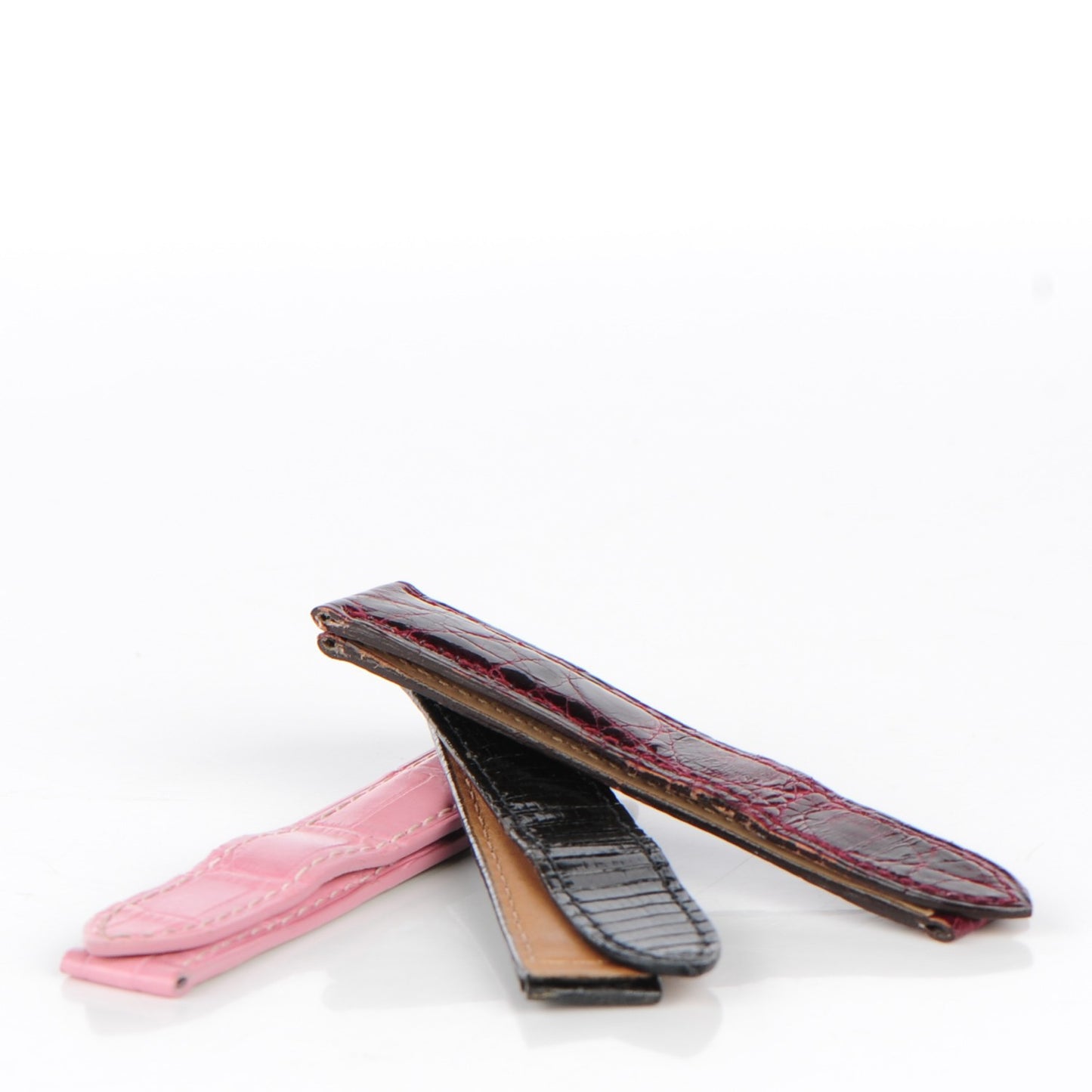 Sterling Silver Alligator 20mm Must de Cartier Tank Quartz Watch Blue