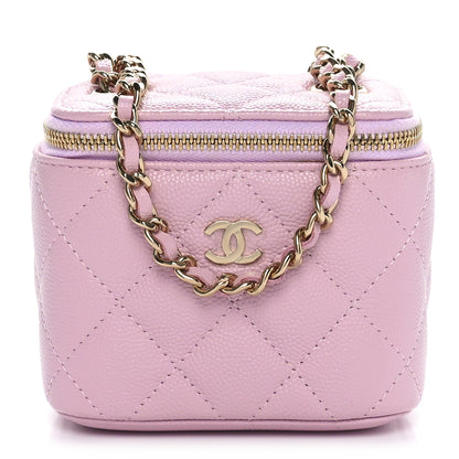 Chanel Caviar Quilted Mini Vanity Case With Chain Light Pink 1 of 10