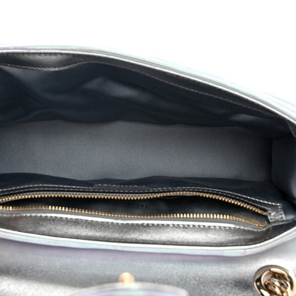Gucci Iridescent Nappa Chevron Matelasse Small GG Marmont Shoulder Bag Iridescent Snow Light Blue 5 of 7