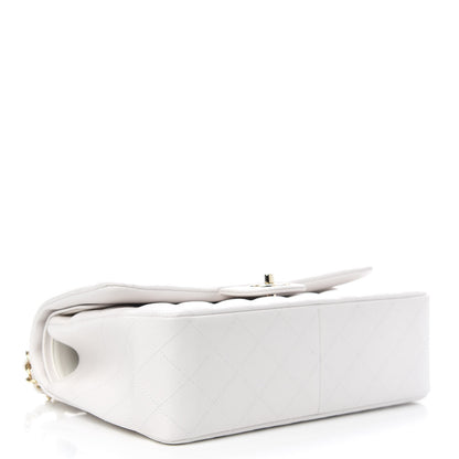 Chanel Caviar Quilted Jumbo Double Flap White 5 of 11