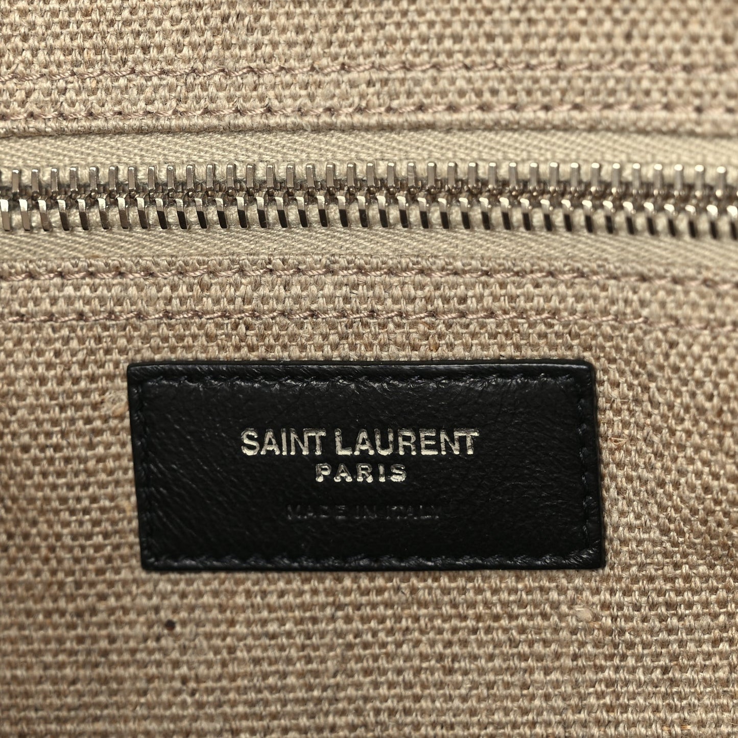 Linen Calfskin Rive Gauche Tote Optic White
