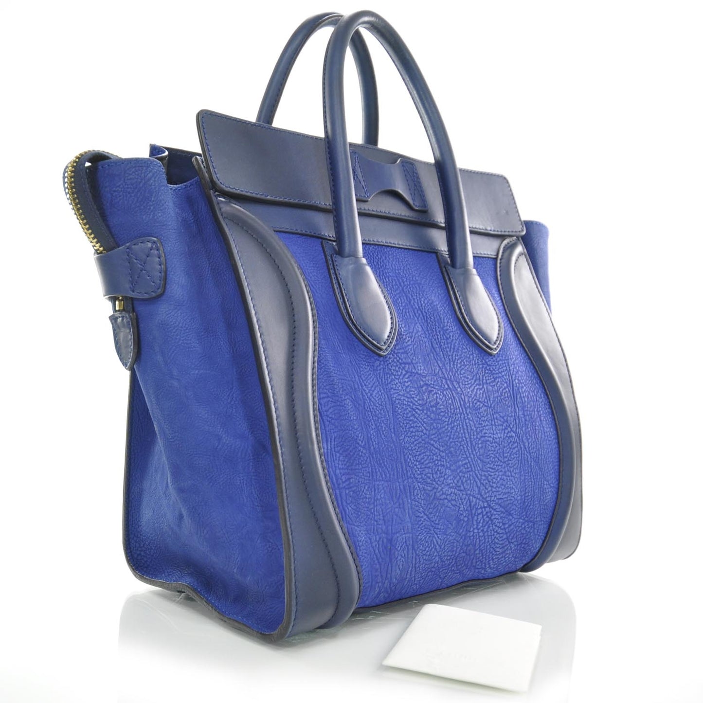 Smooth Calfskin and Lambskin Mini Luggage Royal Blue