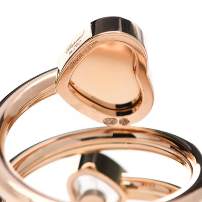 Chopard 18K Rose Gold Diamond Pave Happy Hearts Twist Ring 53 6.25 4 of 8