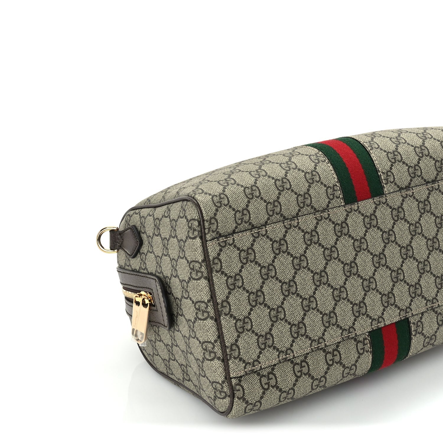 Gucci GG Supreme Monogram Web Large Ophidia Boston Bag Beige Ebony Beige Ebony 7 of 8