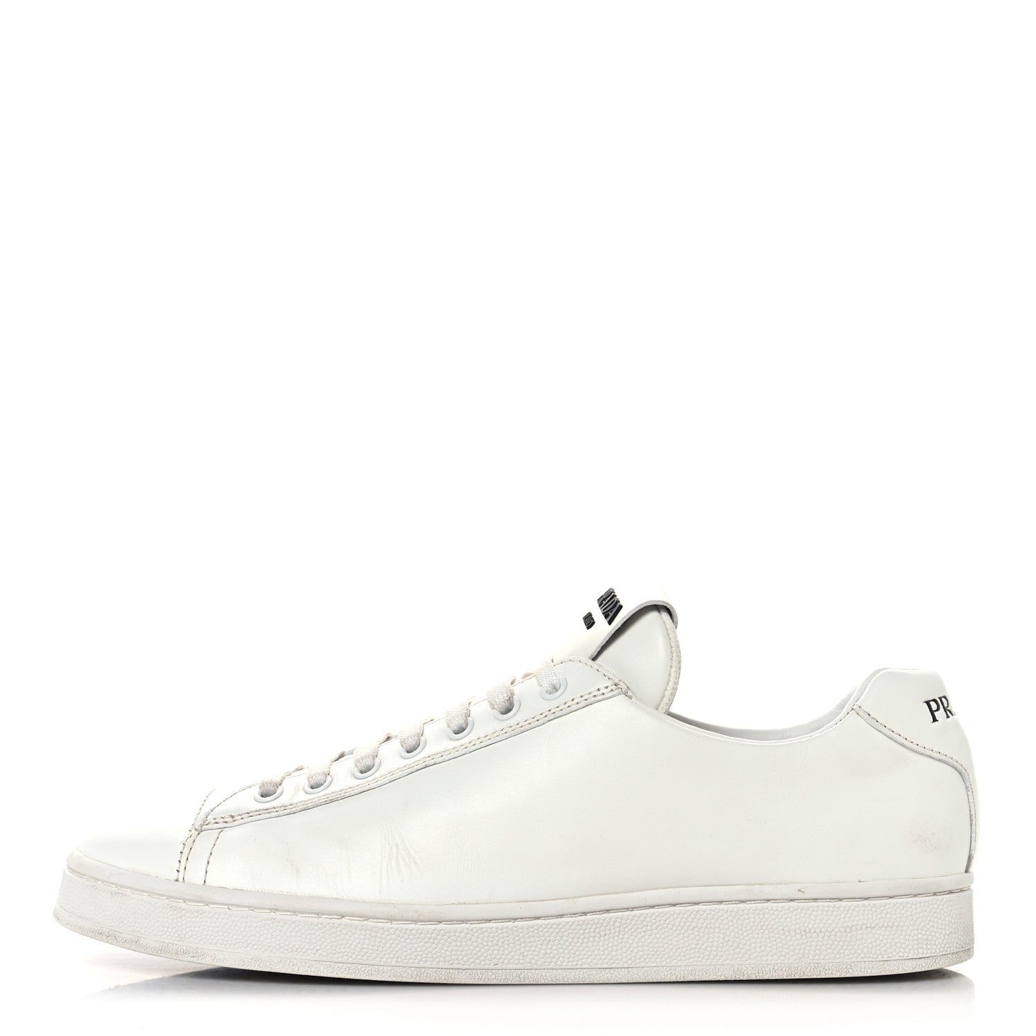 Prada Vitello Mens Logo Low Top Sneakers 43 White 1 of 10