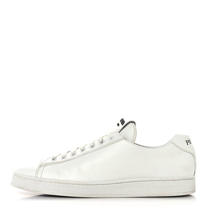 Prada Vitello Mens Logo Low Top Sneakers 43 White 1 of 10