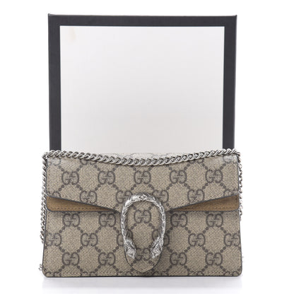 Gucci GG Supreme Monogram Super Mini Dionysus Shoulder Bag Taupe 11 of 11