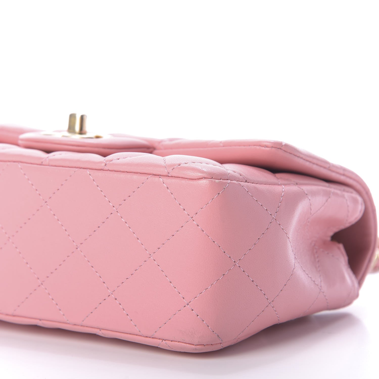 Chanel Lambskin Quilted Mini Rectangular Flap Pink 7 of 11