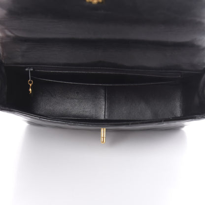 Chanel Patent Chevron Top Handle Flap Black 5 of 14