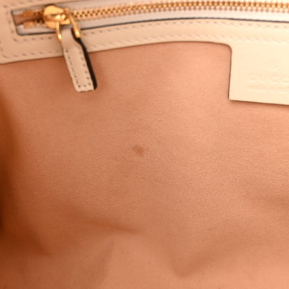 Gucci GG Supreme Monogram Medium Padlock Tote White 12 of 14