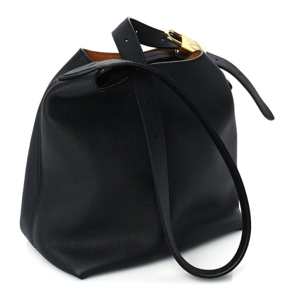 Louis Vuitton Grained Calfskin Low Key Hobo PM Black 2 of 8