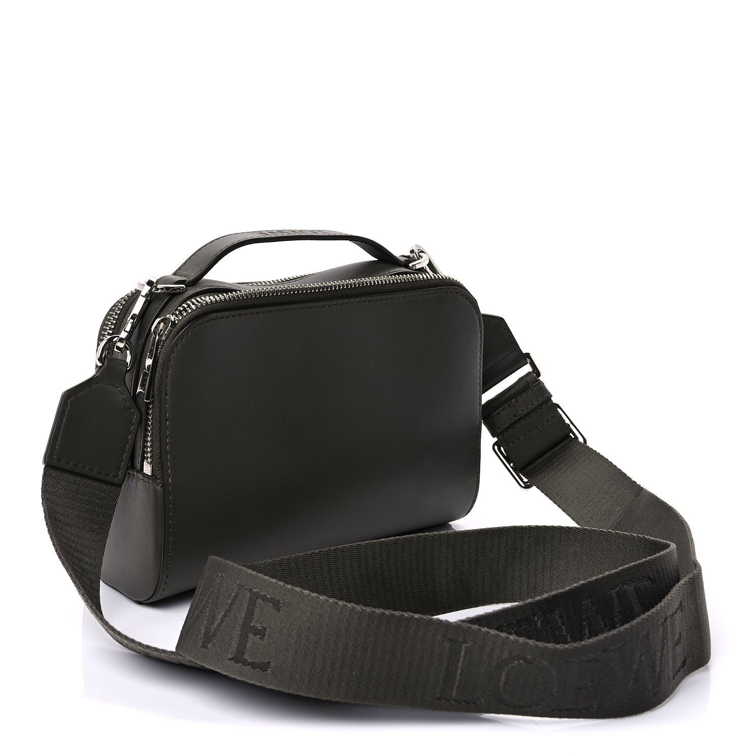 Loewe Satin Calfskin Mini Camera Bag Olive Green 2 of 8