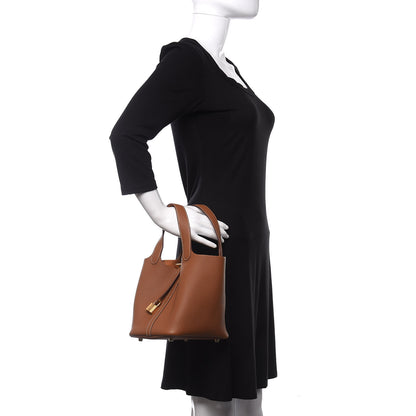 Hermes Taurillon Clemence Picotin Lock 18 PM Gold 2 of 11