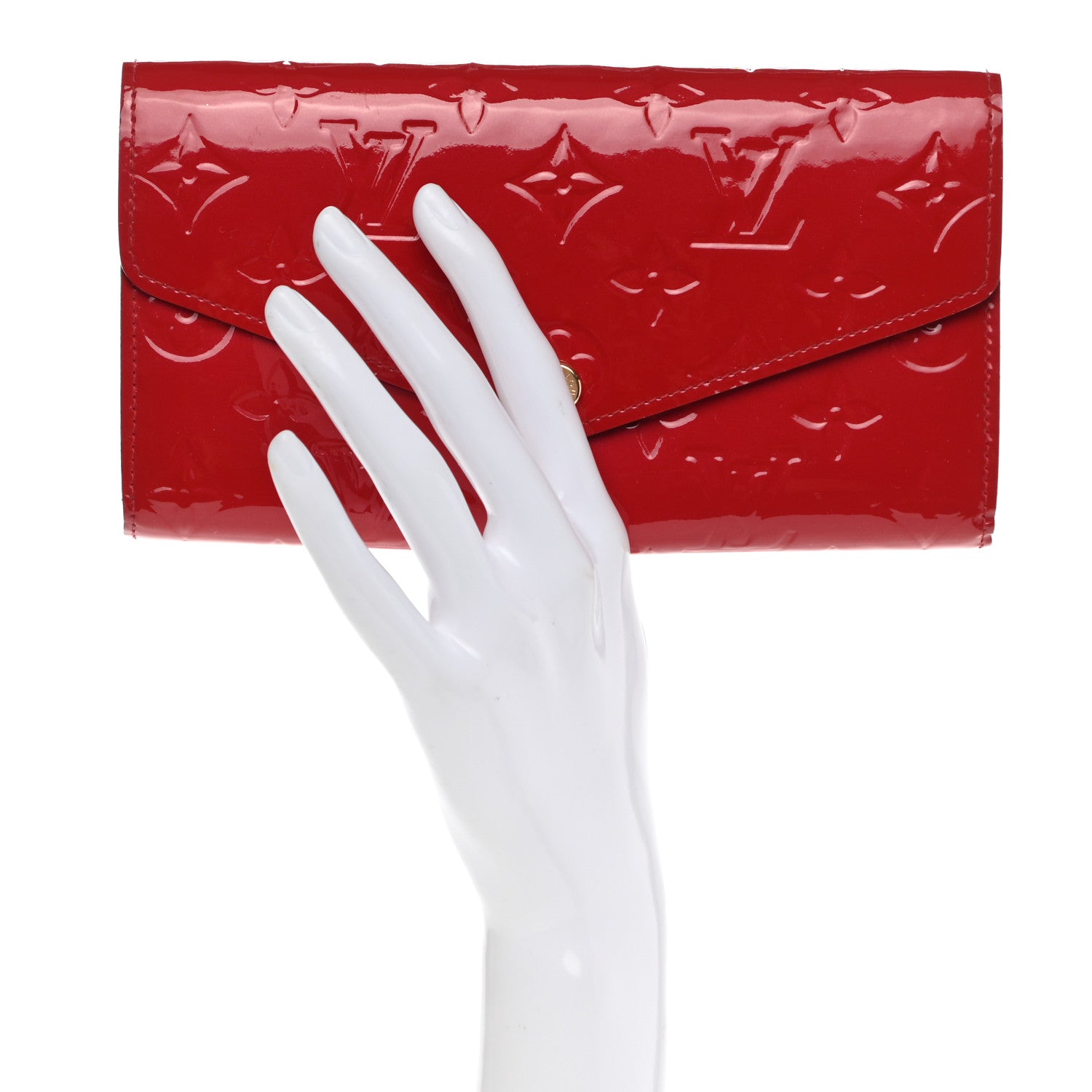 Louis Vuitton Vernis Sarah Wallet NM Cherry 2 of 10