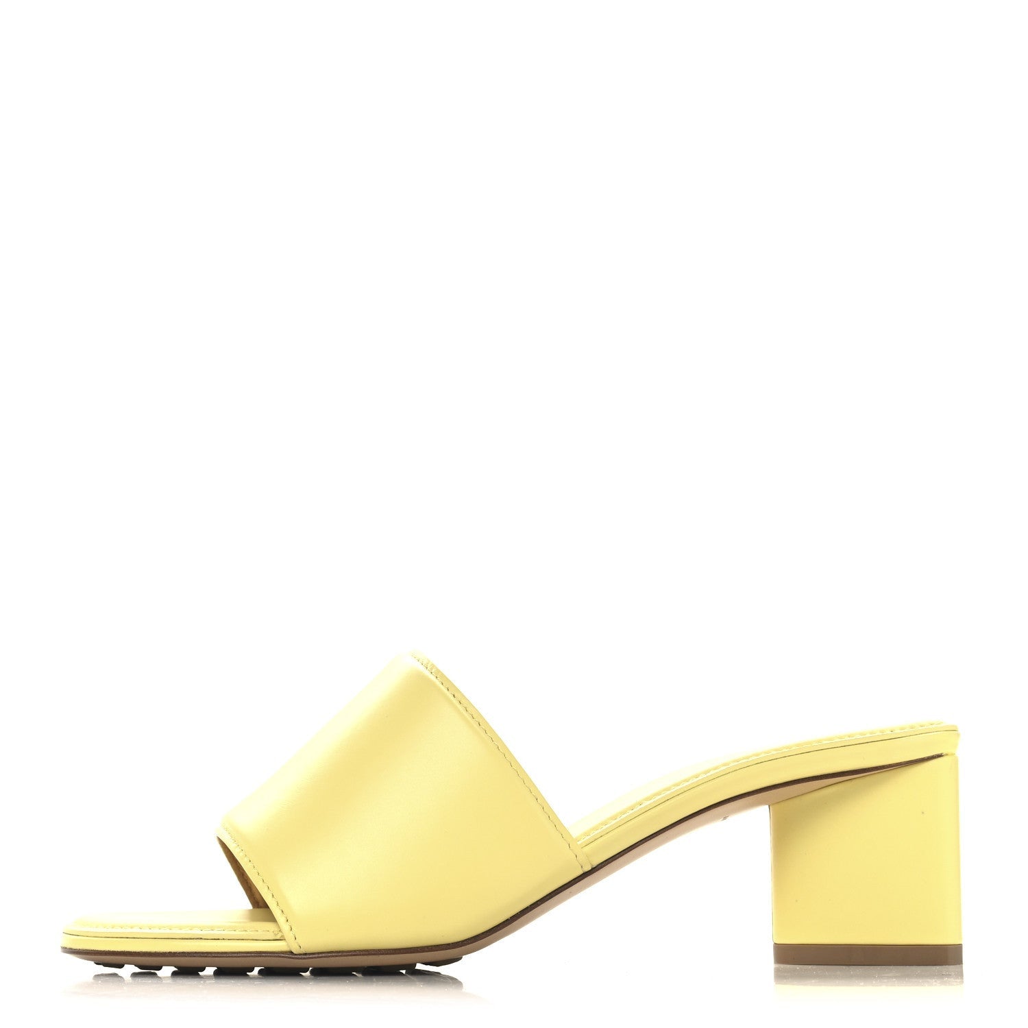 Bottega Veneta Vienna Calfskin The Band Mule Sandals 38.5 Lemonade 1 of 7