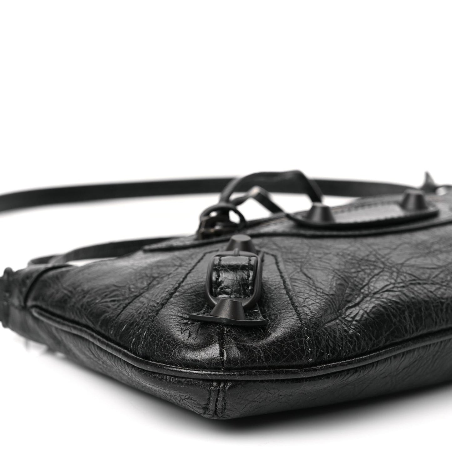 Agneau Arena Classic Hardware Le City Pouch On Strap Black