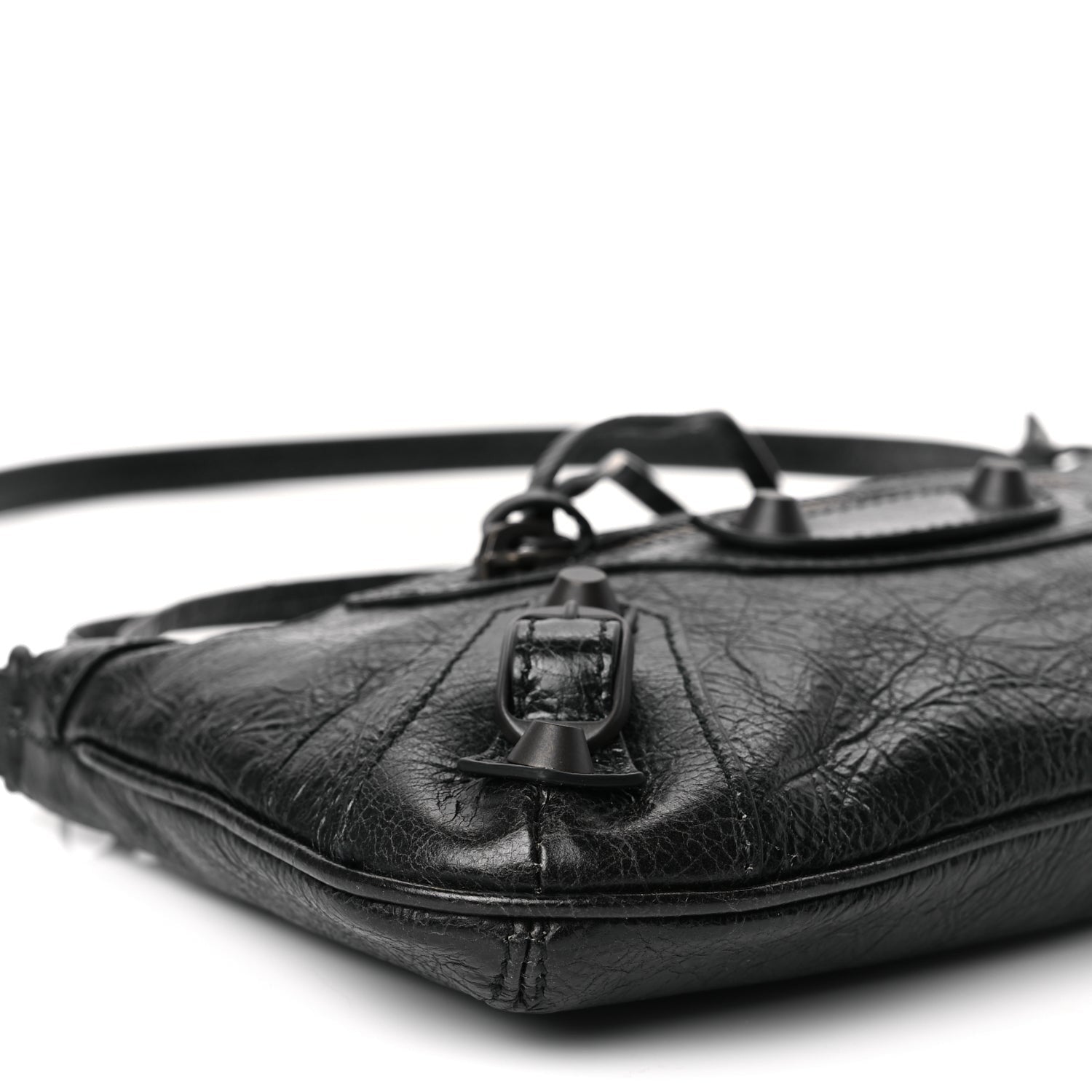 Balenciaga Agneau Arena Classic Hardware Le City Pouch On Strap Black 8 of 9