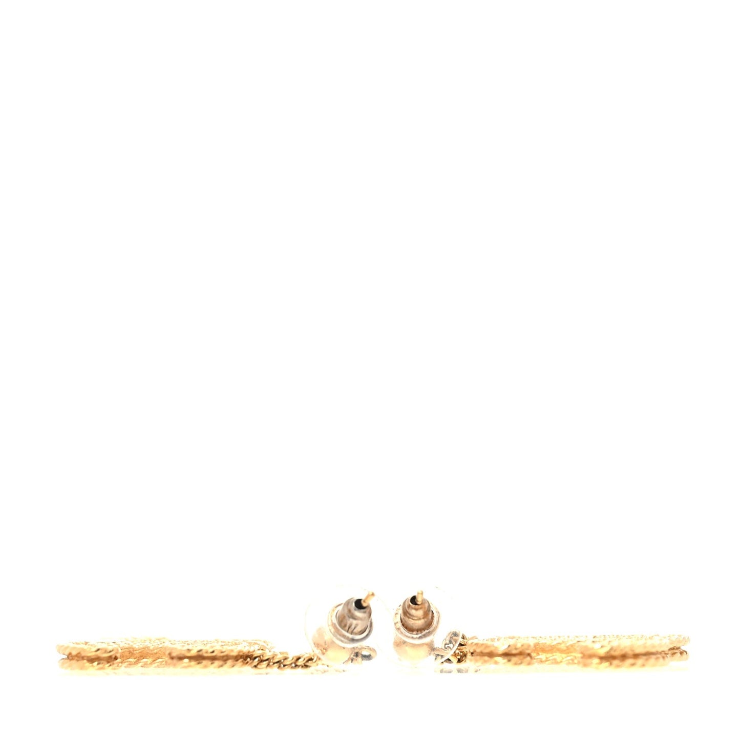 CC Drop Earrings Matte  Gold