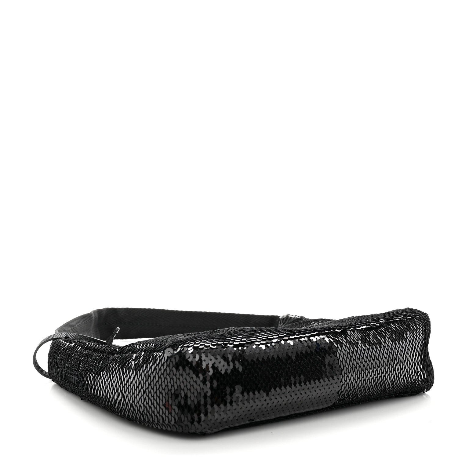 Prada Paillettes Sequin Mini Re-Edition 2000 Bag Black White 4 of 12