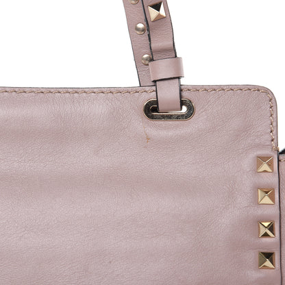 Valentino Garavani Vitello Small Rockstud Tote Poudre 10 of 15