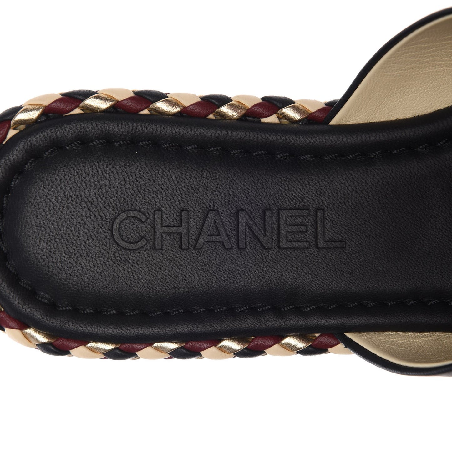 Lambskin Braided Mule Sandals 39 Black