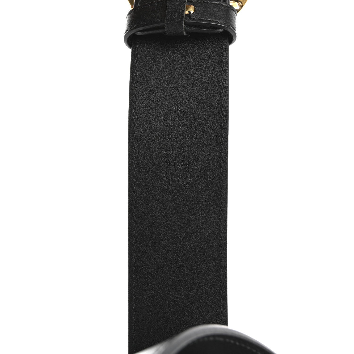 Gucci Calfskin Double G 40mm Belt 85 34 Black 5 of 7