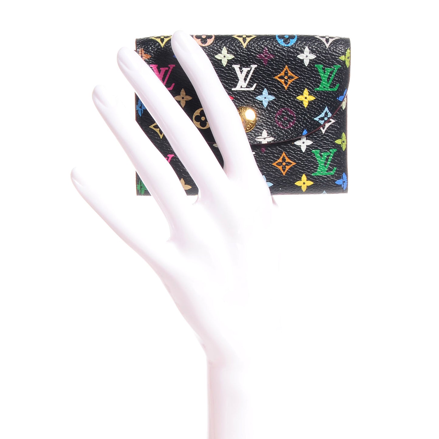 Monogram Multicolor Business Card Holder Black Grenade