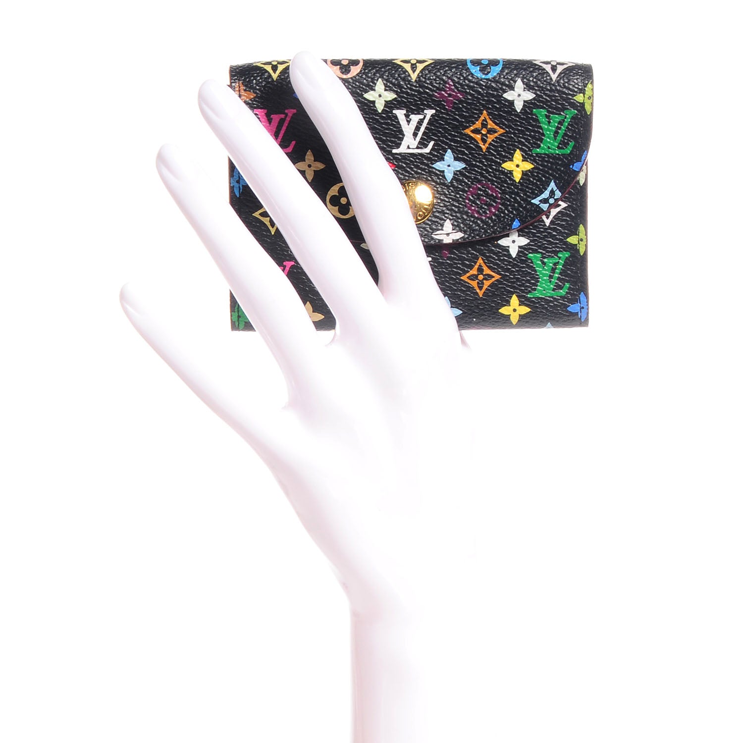 Louis Vuitton Monogram Multicolor Business Card Holder Black Grenade 2 of 8