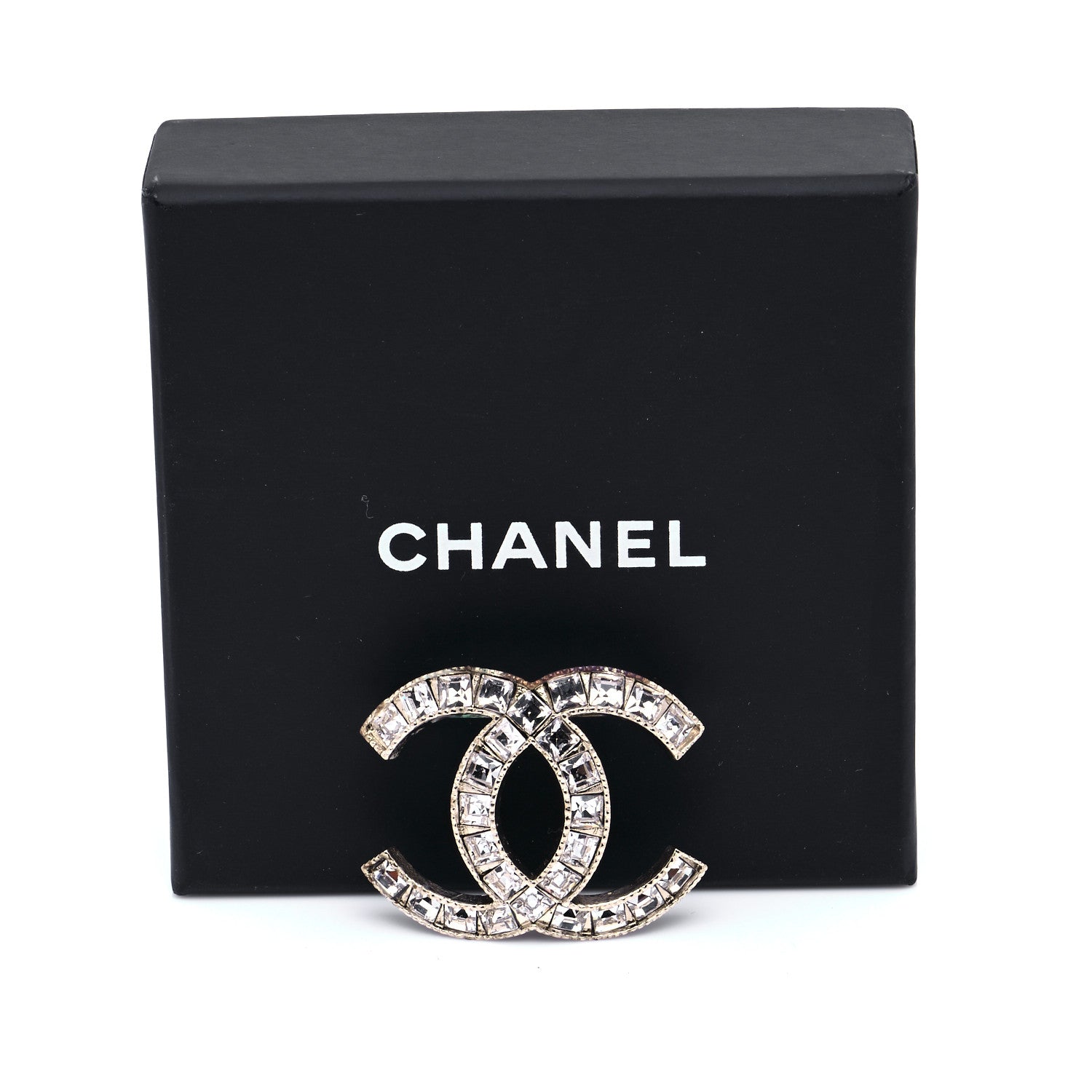 Chanel Baguette Crystal CC Brooch Gold 6 of 6