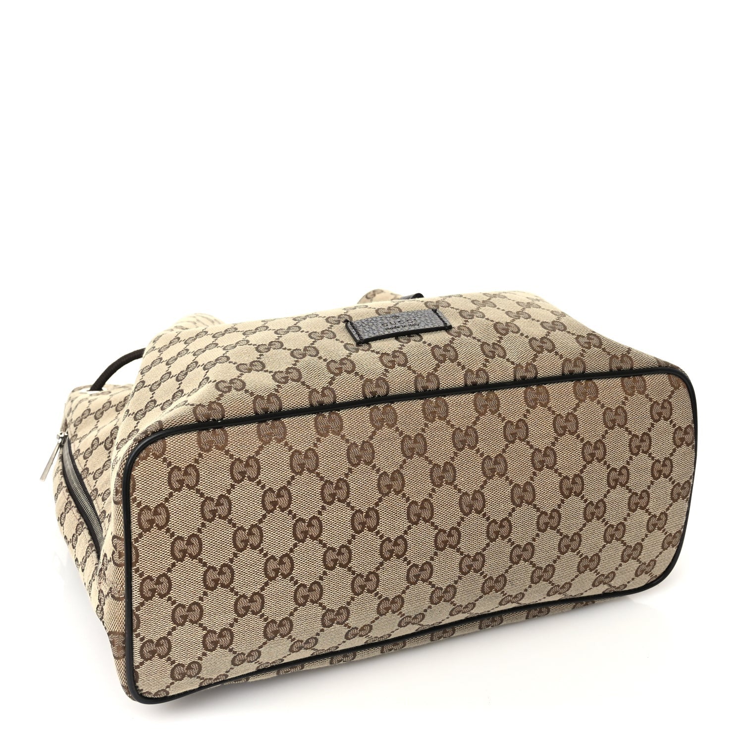 Gucci Monogram Dollar Calfskin O Drawstring Backpack  Beige Ebony Testa di Moro Dark Chocolate 3 of 8