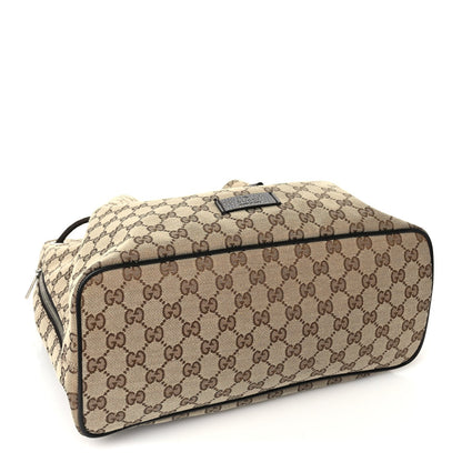 Gucci Monogram Dollar Calfskin O Drawstring Backpack  Beige Ebony Testa di Moro Dark Chocolate 3 of 8