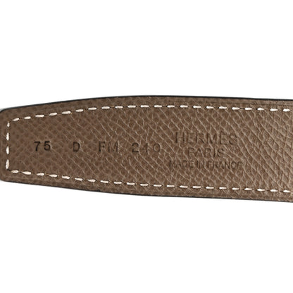 Hermes Swift Epsom Constance H Belt 75 30 Black Etoupe 5 of 6