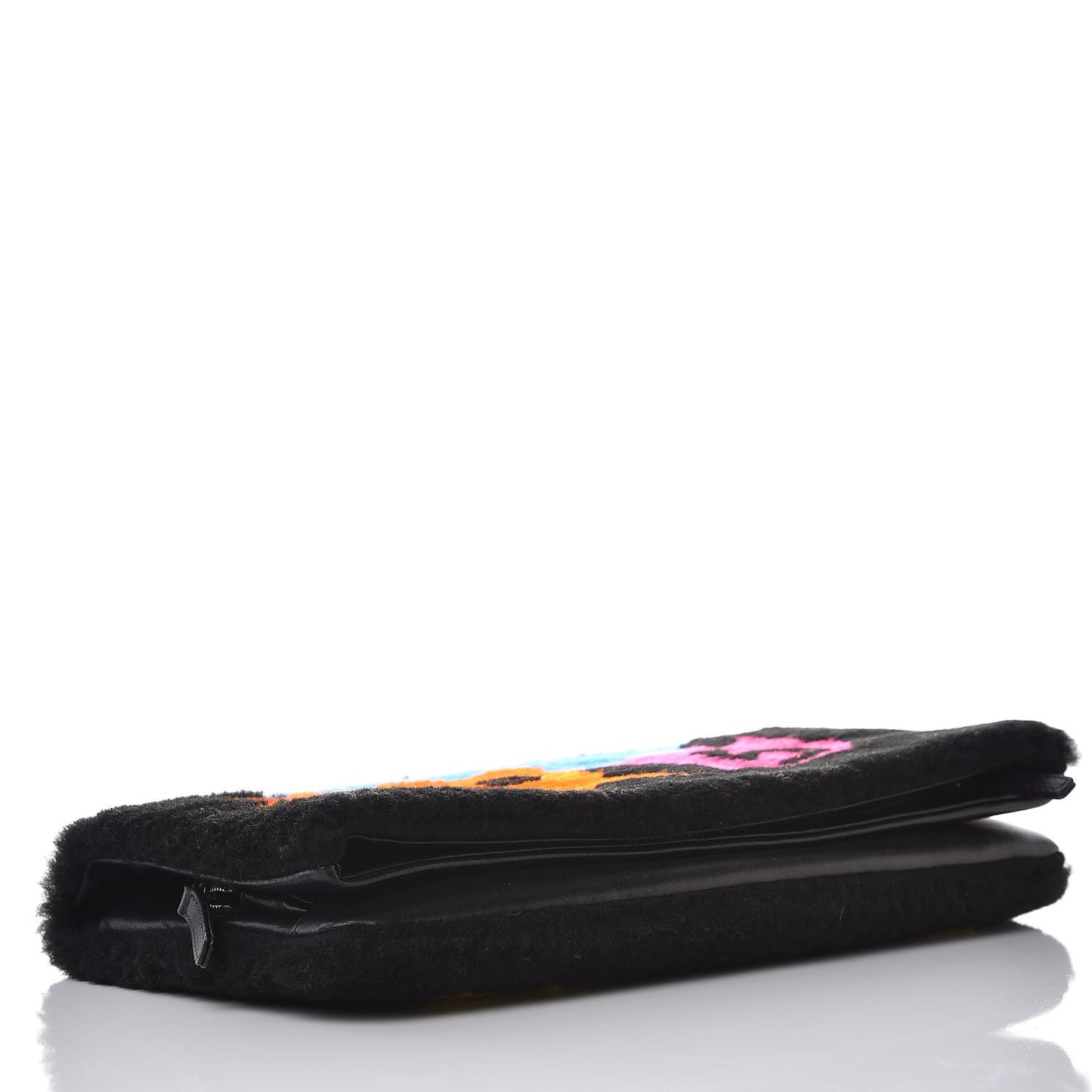 Shearling Lambskin 100% Clutch Black