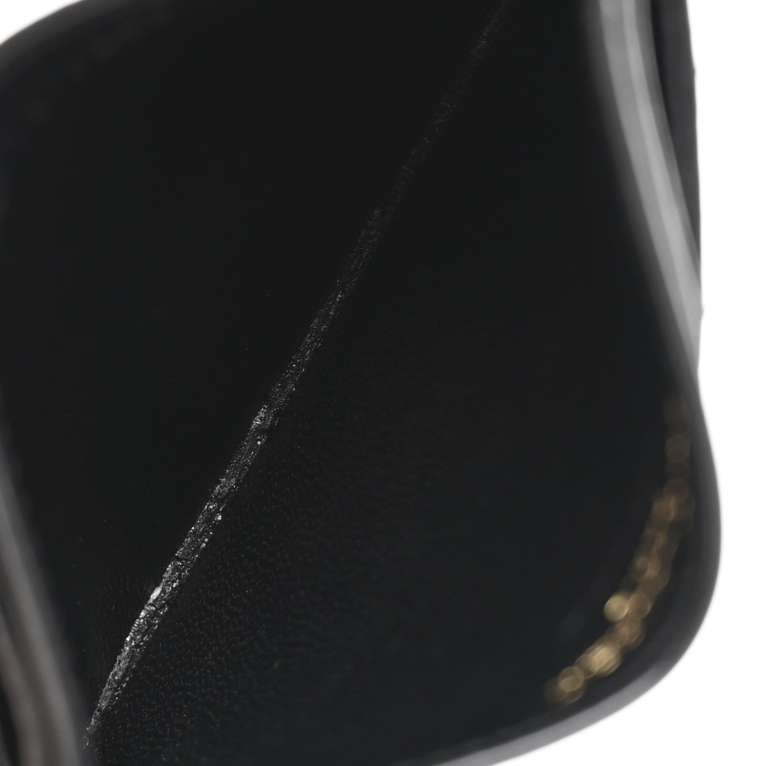 Saint Laurent Lambskin Carre Quilted Cassandre Credit Card Case Black 5 of 7